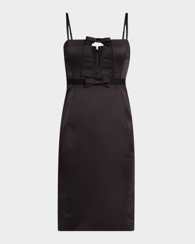 Carmen Sleeveless Satin Bow Dress